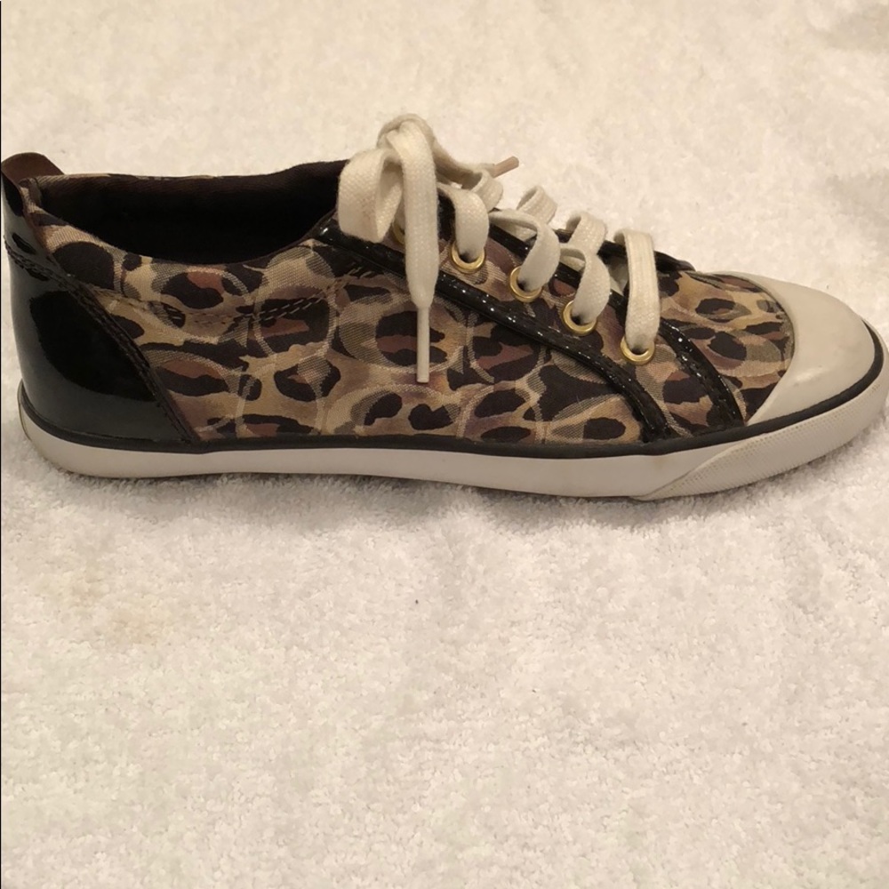 Coach cheetah print sneakers